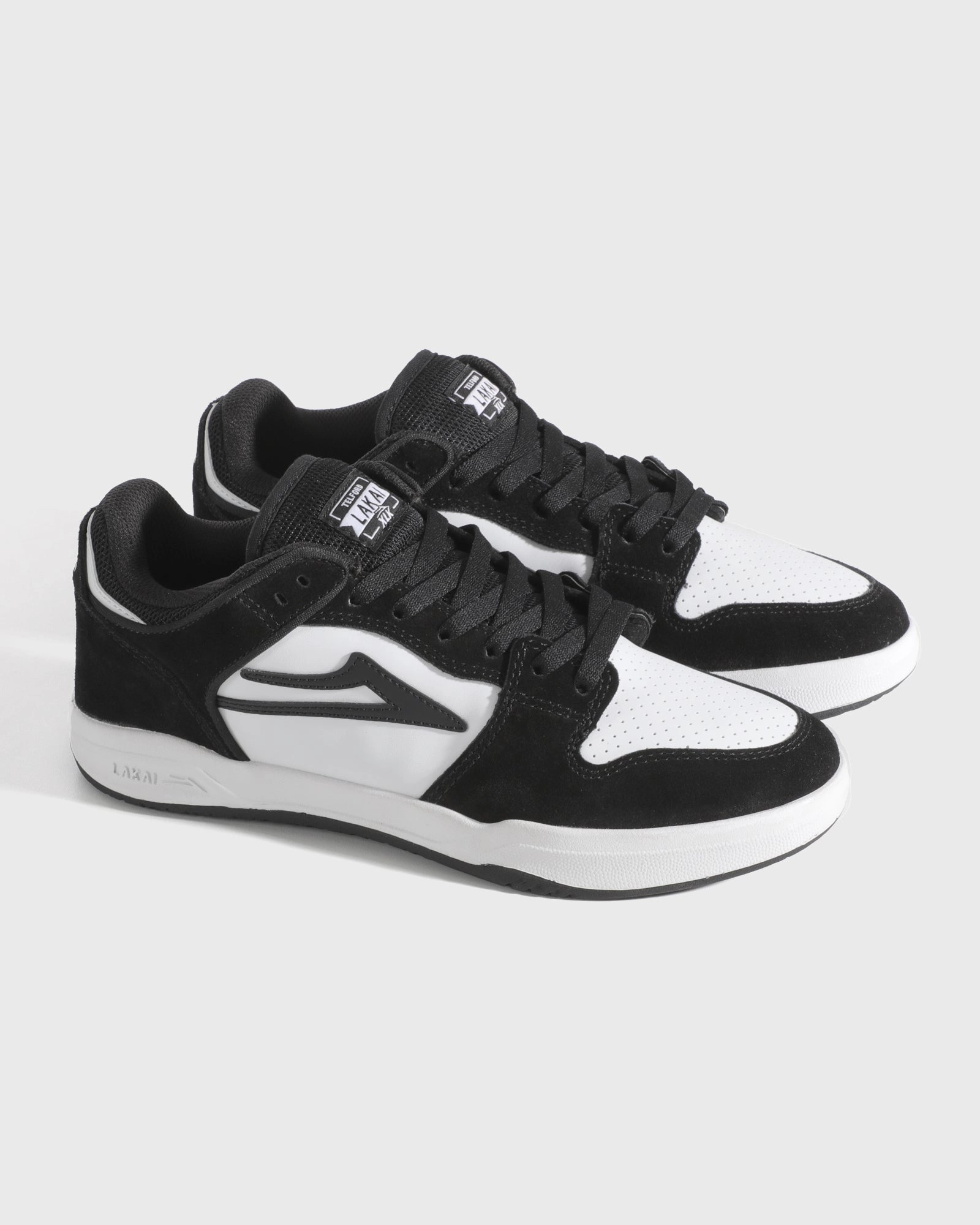 Telford Low - Black/White Leather Anti Odor