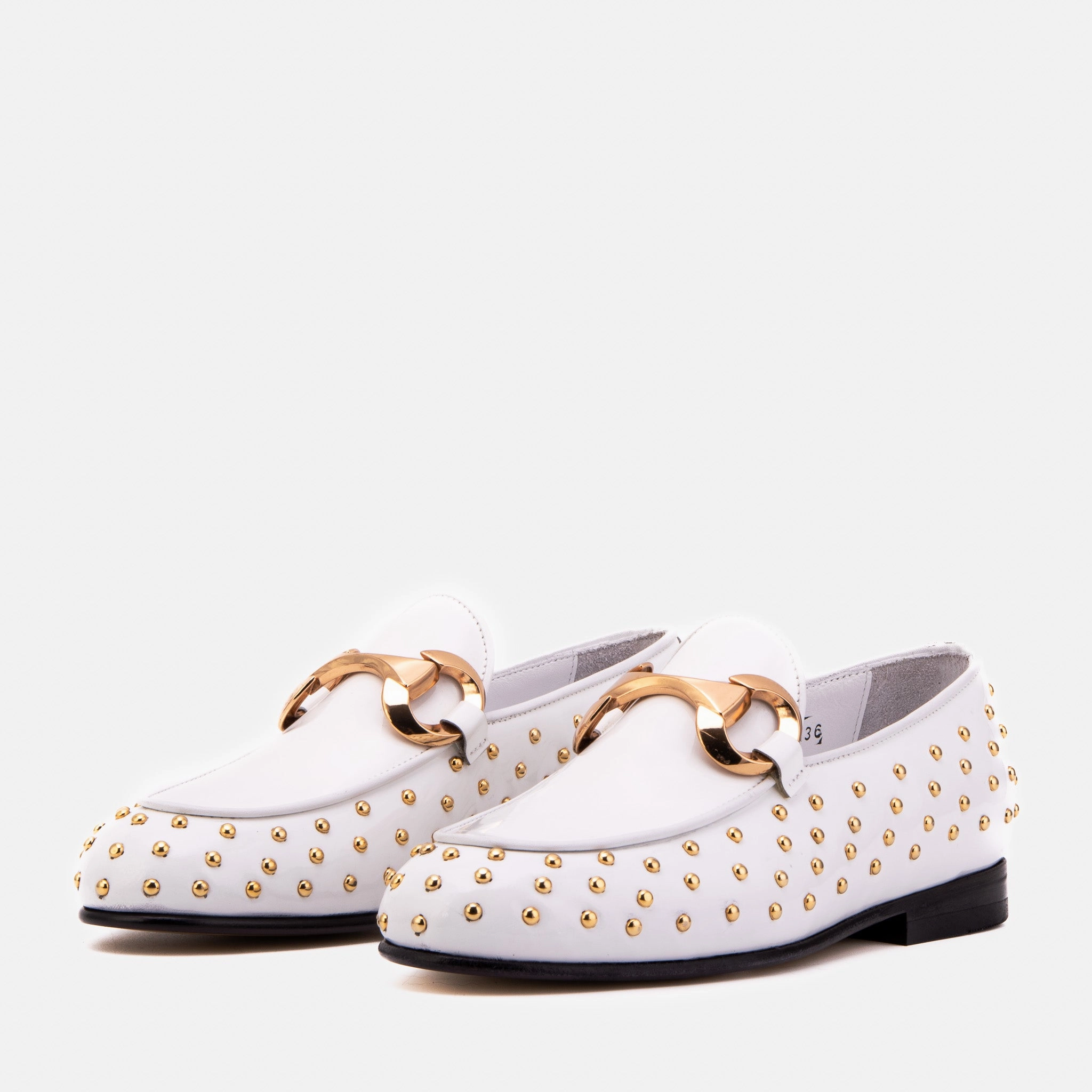 active shoes Chic Minimalist Design The Jupiter  Shoe White Spike Leather  Bit Dress Loafer Limited Edition Women  Shoe