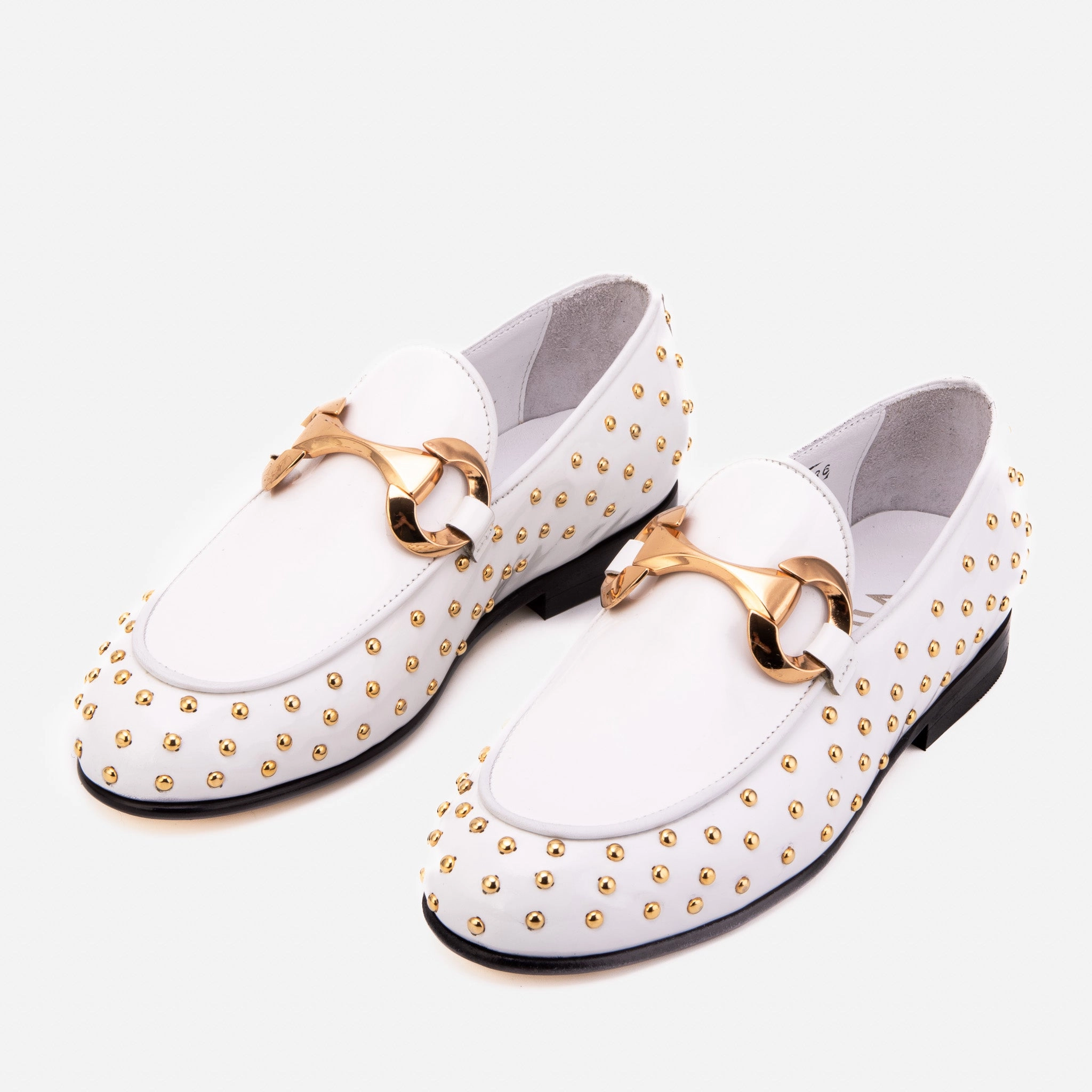 The Jupiter  Shoe White Spike Leather  Bit Dress Loafer Limited Edition Women  Shoe Urban Day Day-to-Day Wear