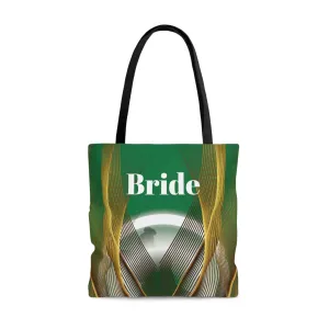 Custom Bride Tote | Green Women Shoulder Bag | Practical Wedding Gift for Her | Bridal Shower Gift | Women Engagement | Bride to be