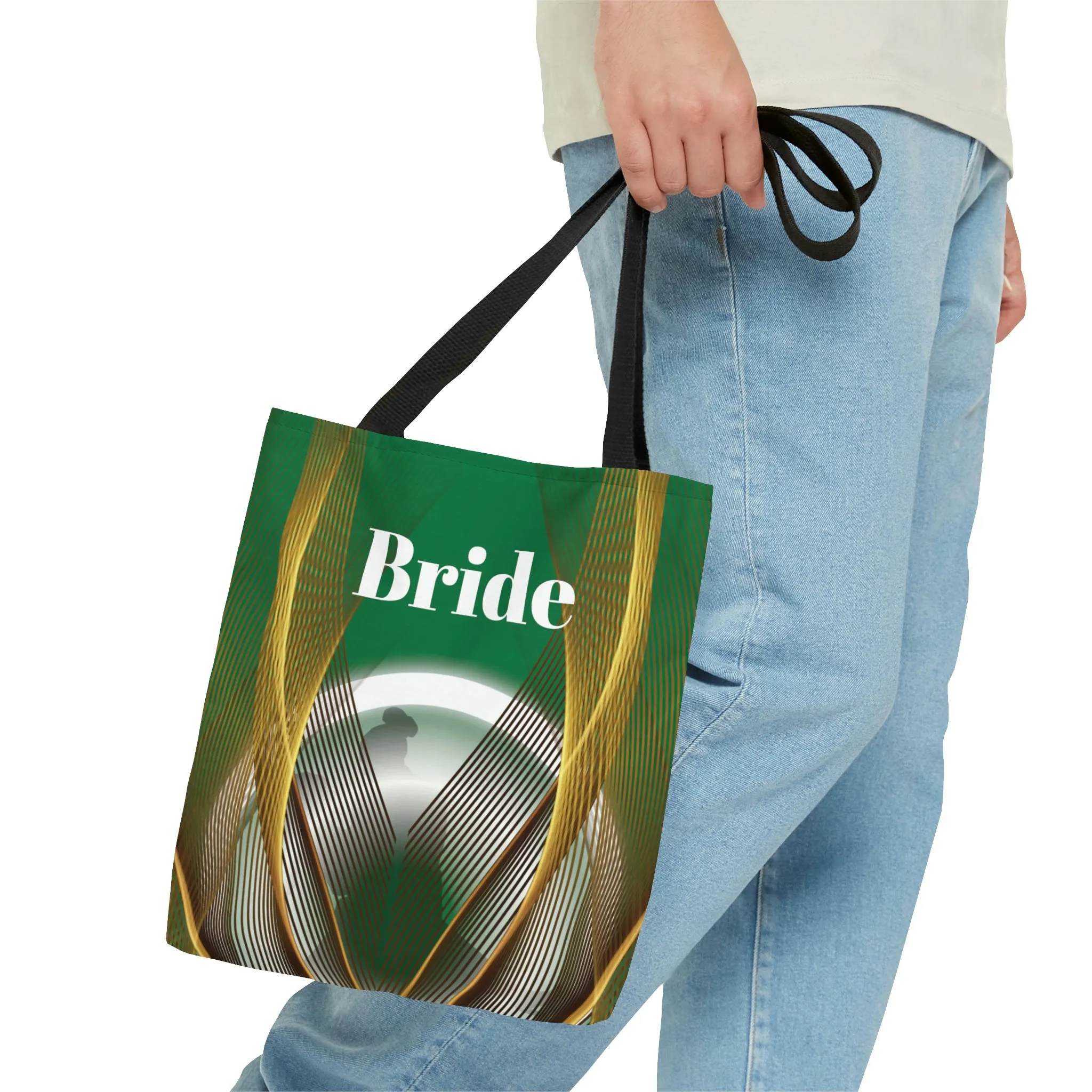 Custom Bride Tote | Green Women Shoulder Bag | Practical Wedding Gift for Her | Bridal Shower Gift | Women Engagement | Bride to be