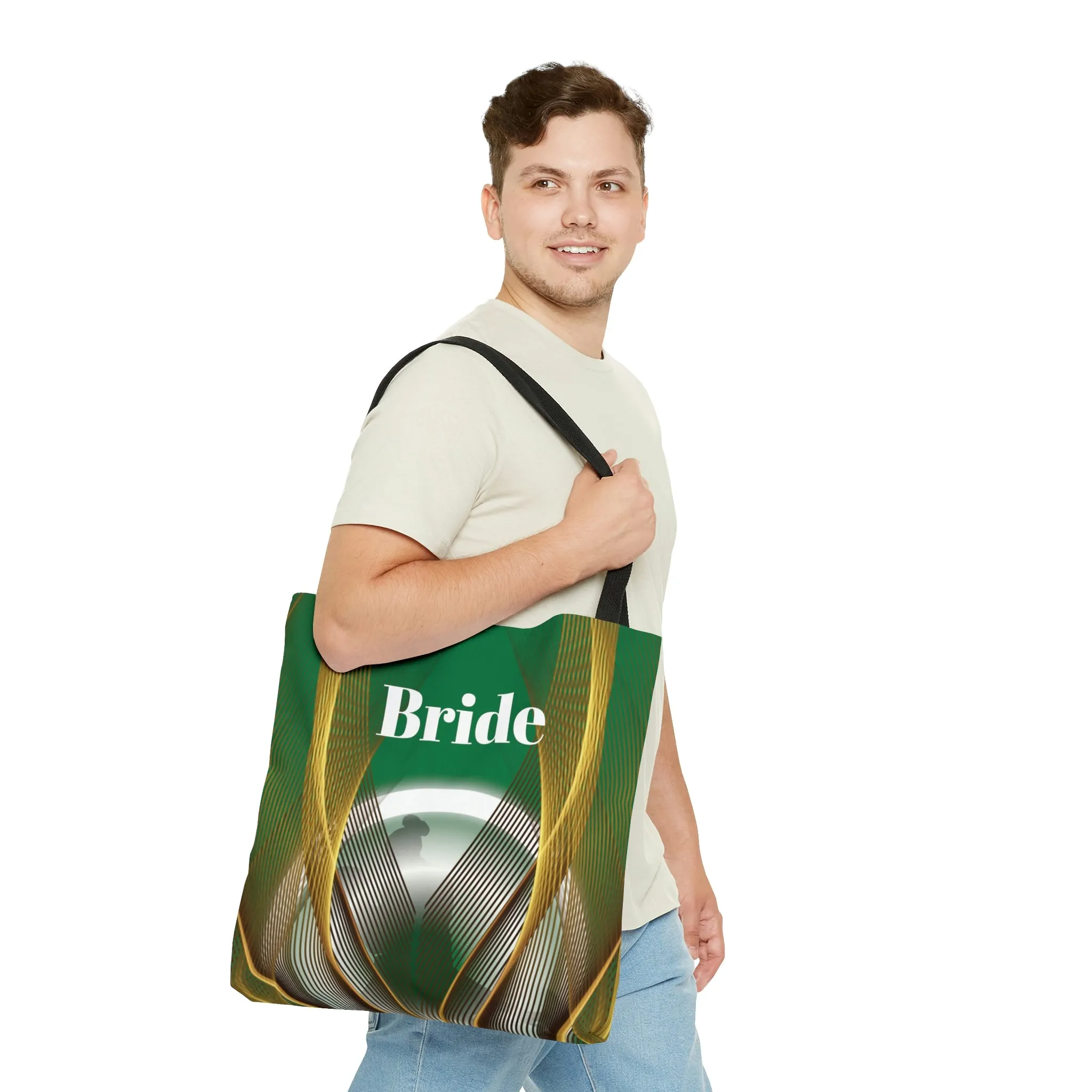 Custom Bride Tote | Green Women Shoulder Bag | Practical Wedding Gift for Her | Bridal Shower Gift | Women Engagement | Bride to be