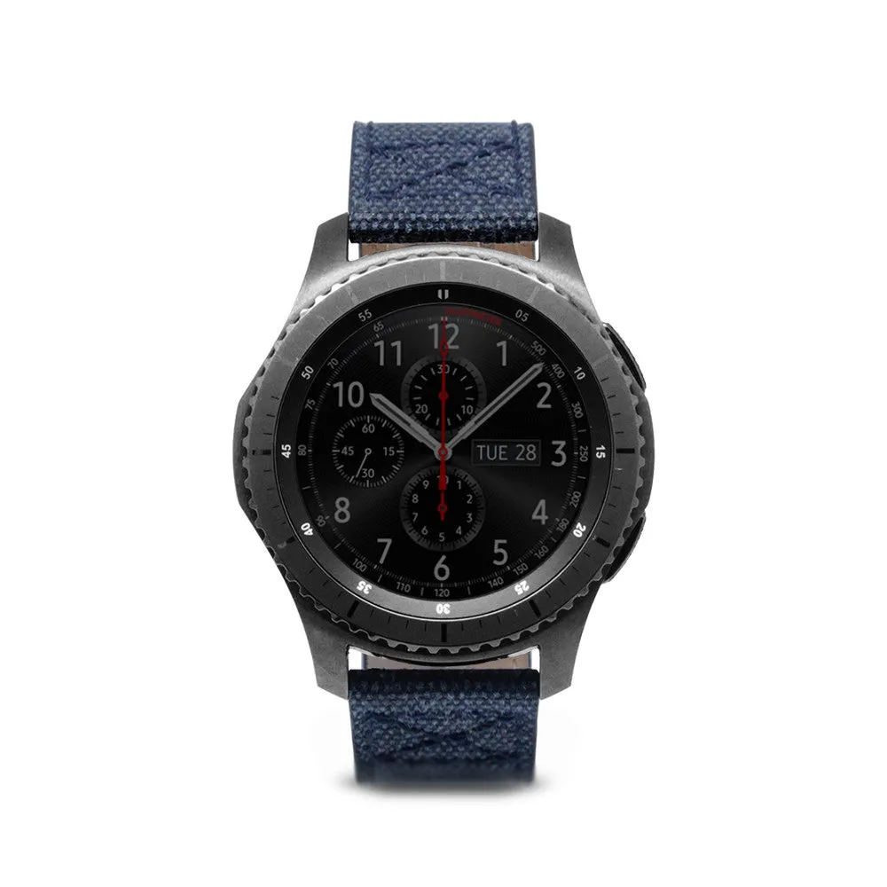 D  Wax Canvas Strap for Gear S3 Navy