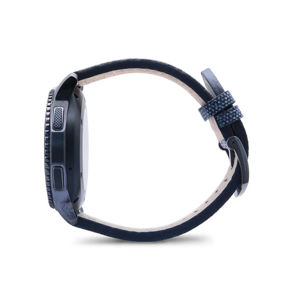 D  Wax Canvas Strap for Gear S3 Navy