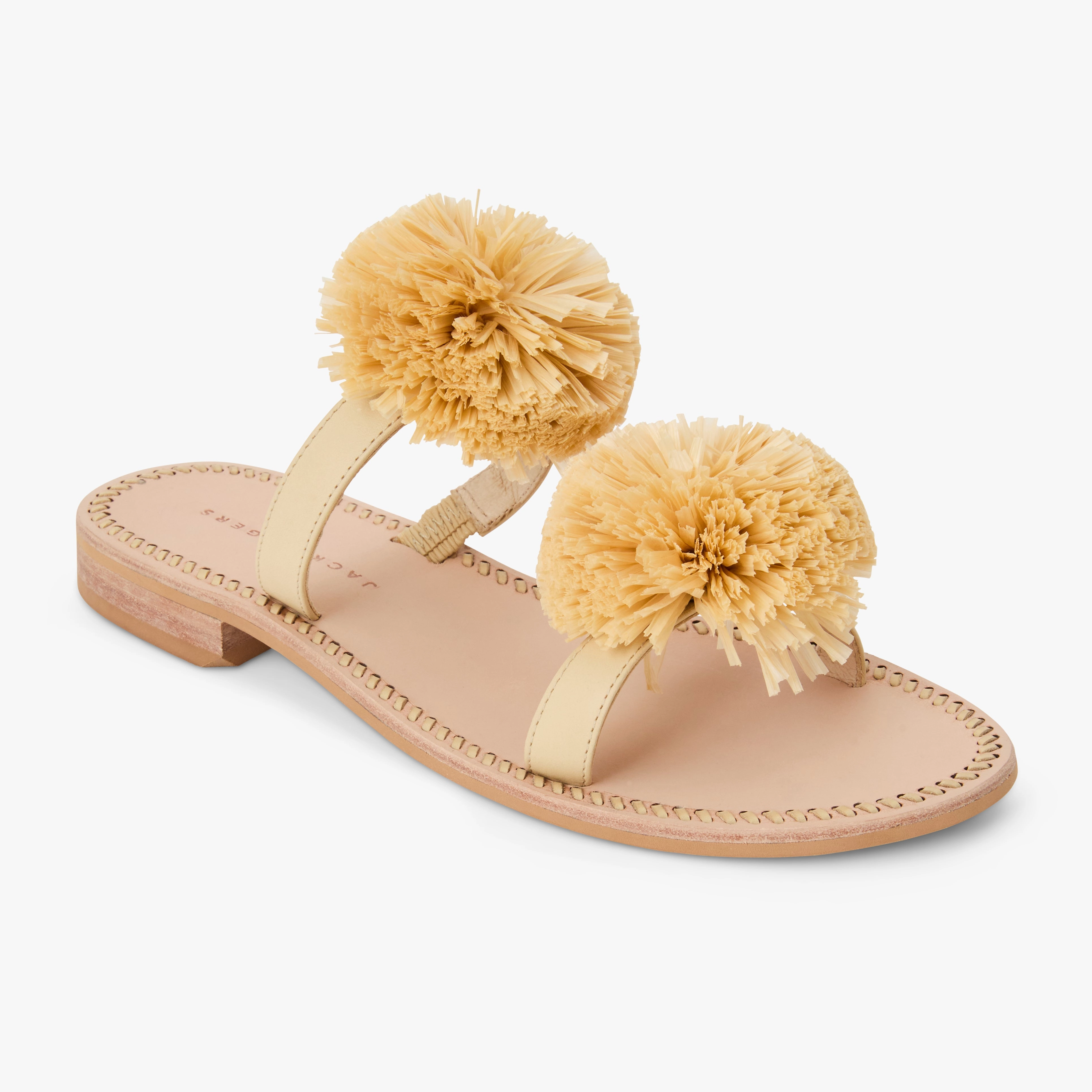 Daffodil Raffia Flat Sandal Trendy