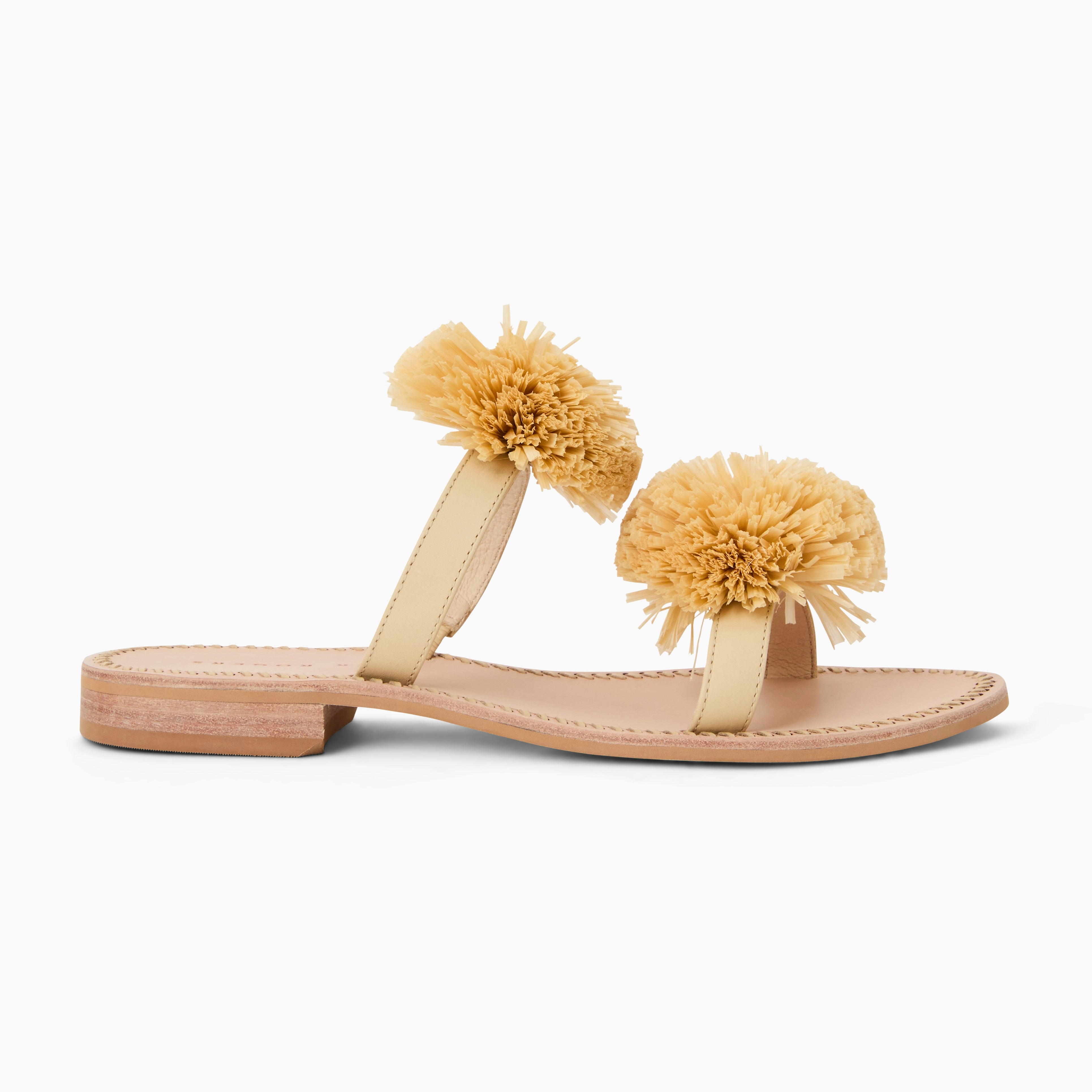 Daffodil Raffia Flat Sandal Rapid Evaporation Fabric