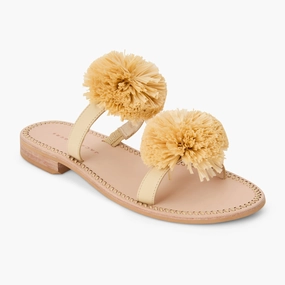 Daffodil Raffia Flat Sandal Trendy