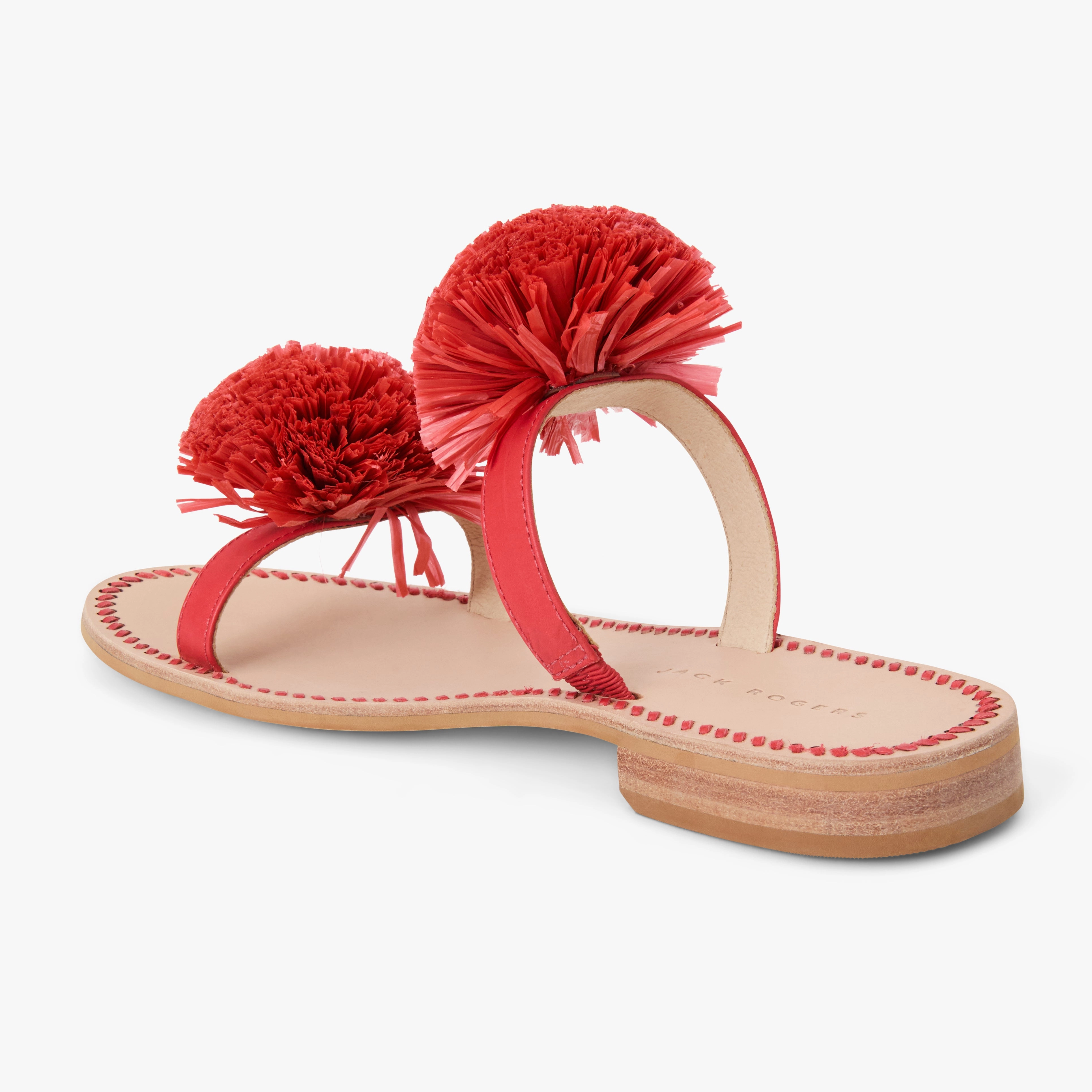 Daffodil Raffia Flat Sandal Travel