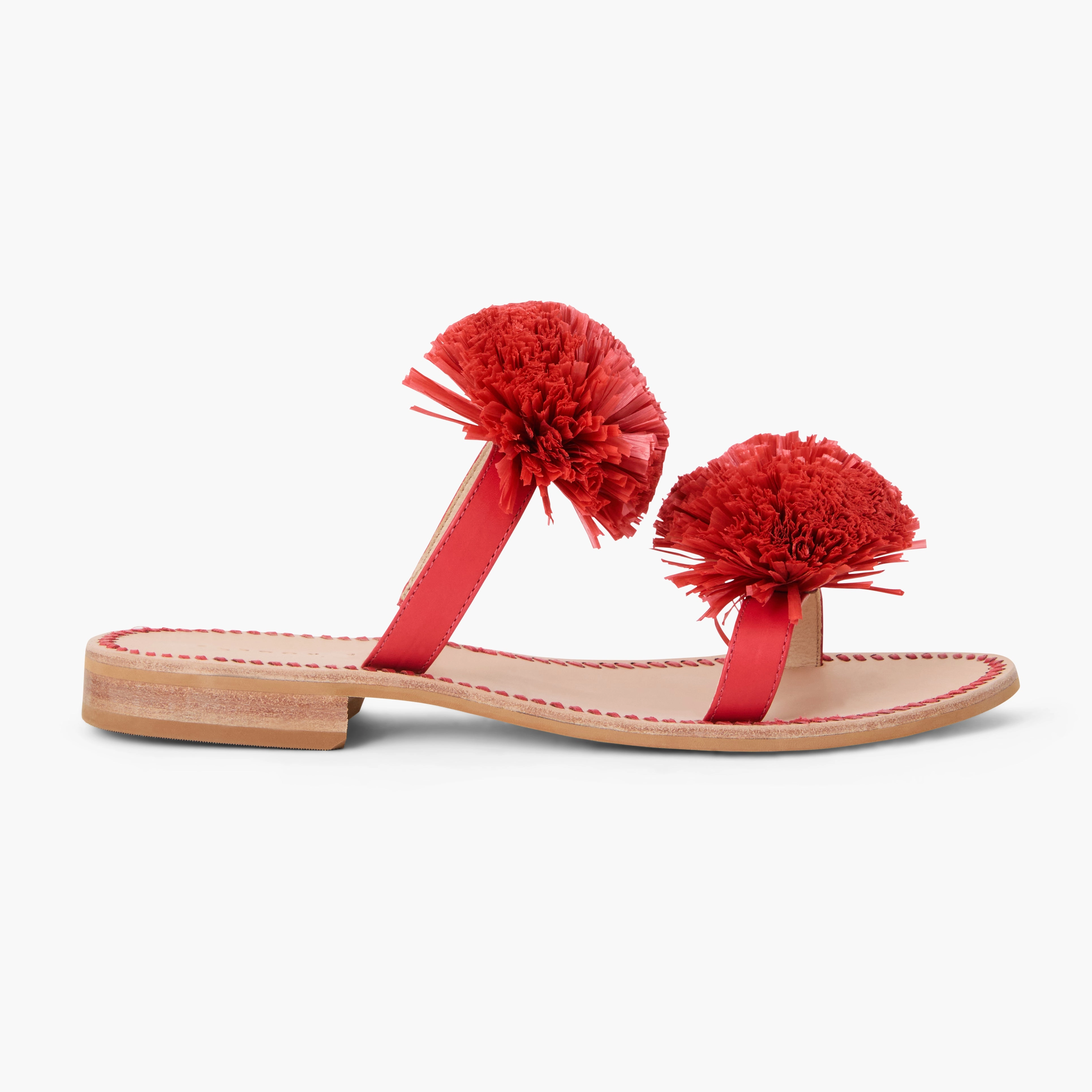 Green Fresh Trail Friendly Daffodil Raffia Flat Sandal