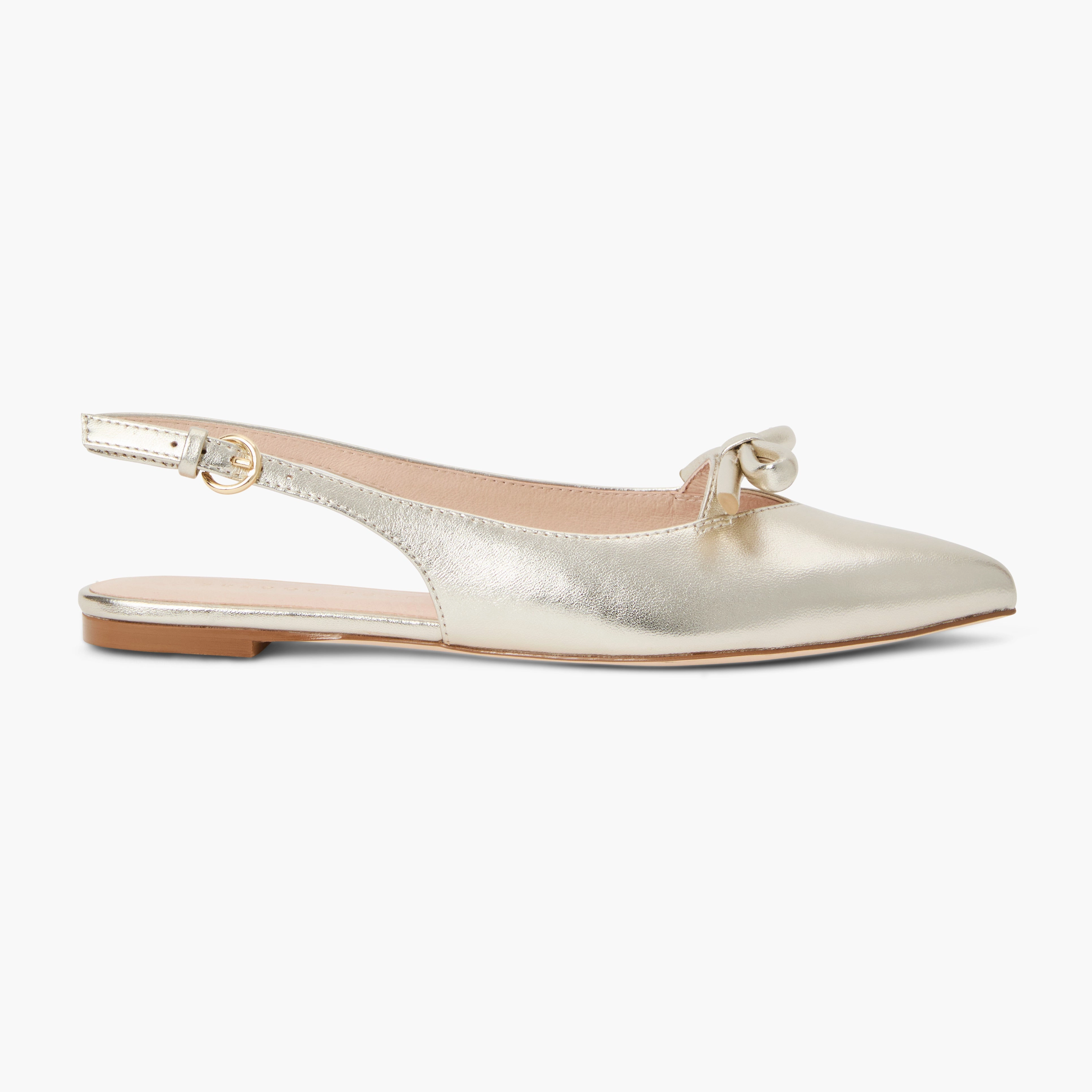 Fashion Footwear Lennox Leather Slingback Flat
