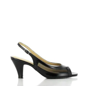 Dalessi Diora Black Slingback Sandals