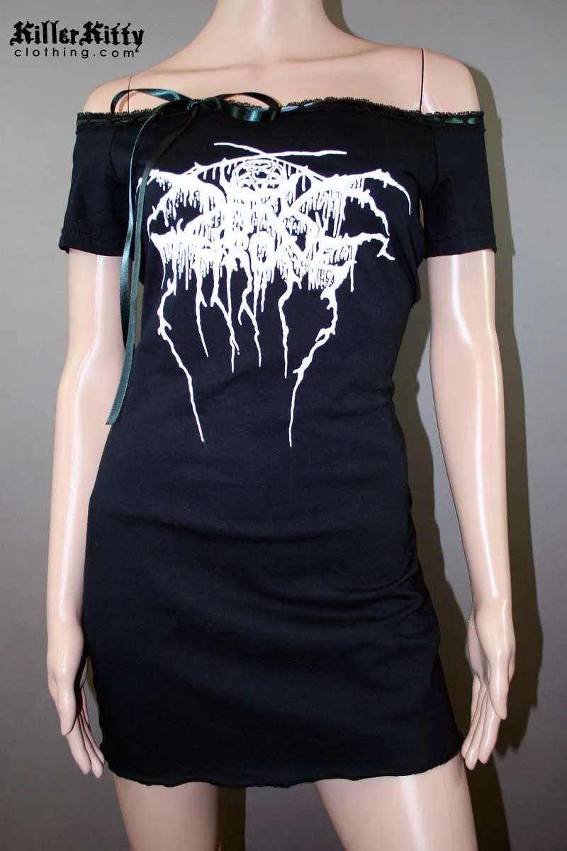 Darkthrone Off Shoulder Dress