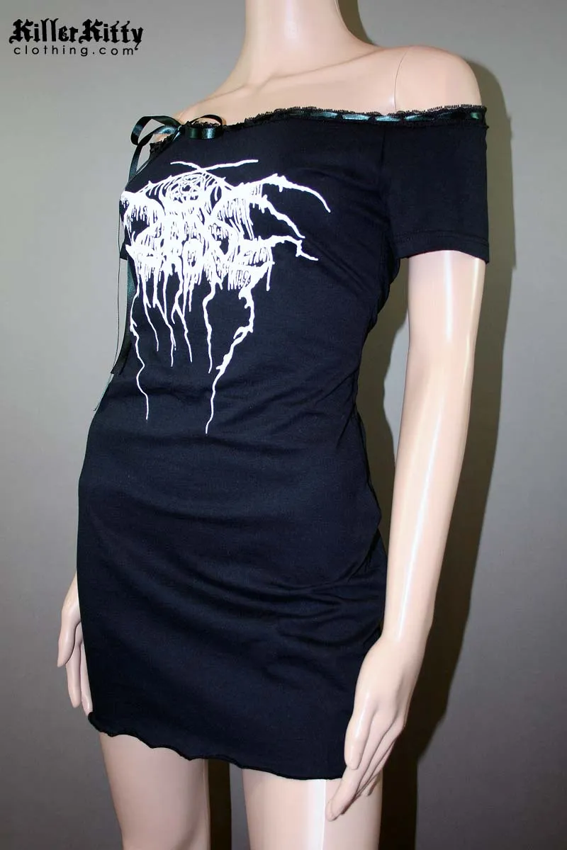 Darkthrone Off Shoulder Dress