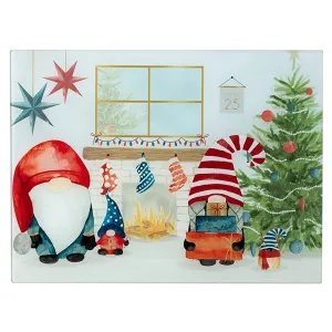 DAVID MASON DESIGNS <BR>
Foxwood Home Christmas Gonk Glass Worktop Saver <BR>