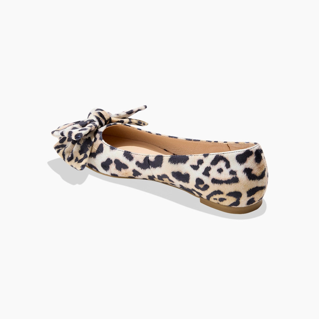 Breathable All-Day Shoes Debra Fabric Bow Ballet Flat