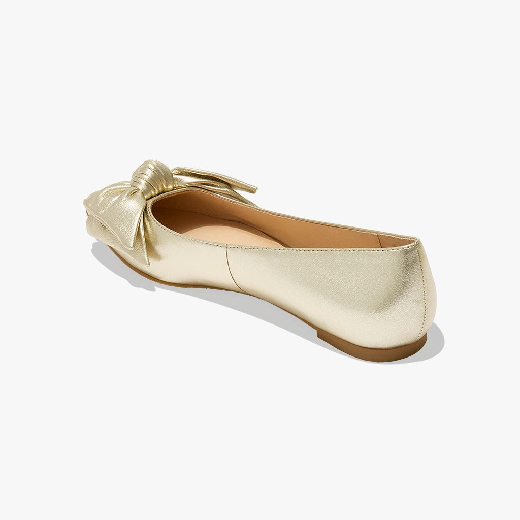 elegant design Debra Leather Bow Ballet Flat
