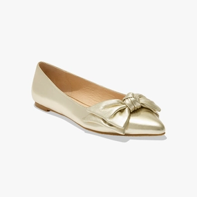 Debra Leather Bow Ballet Flat Outdoor Easy Lightweight Design