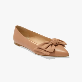 Debra Leather Bow Ballet Flat Comfortable Step