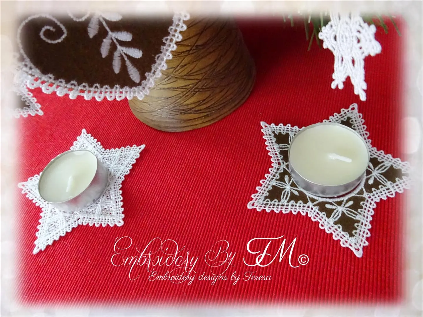 Decoration under candle/4x4 hoop