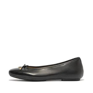 Delicato Bow Soft Leather Ballet Flats