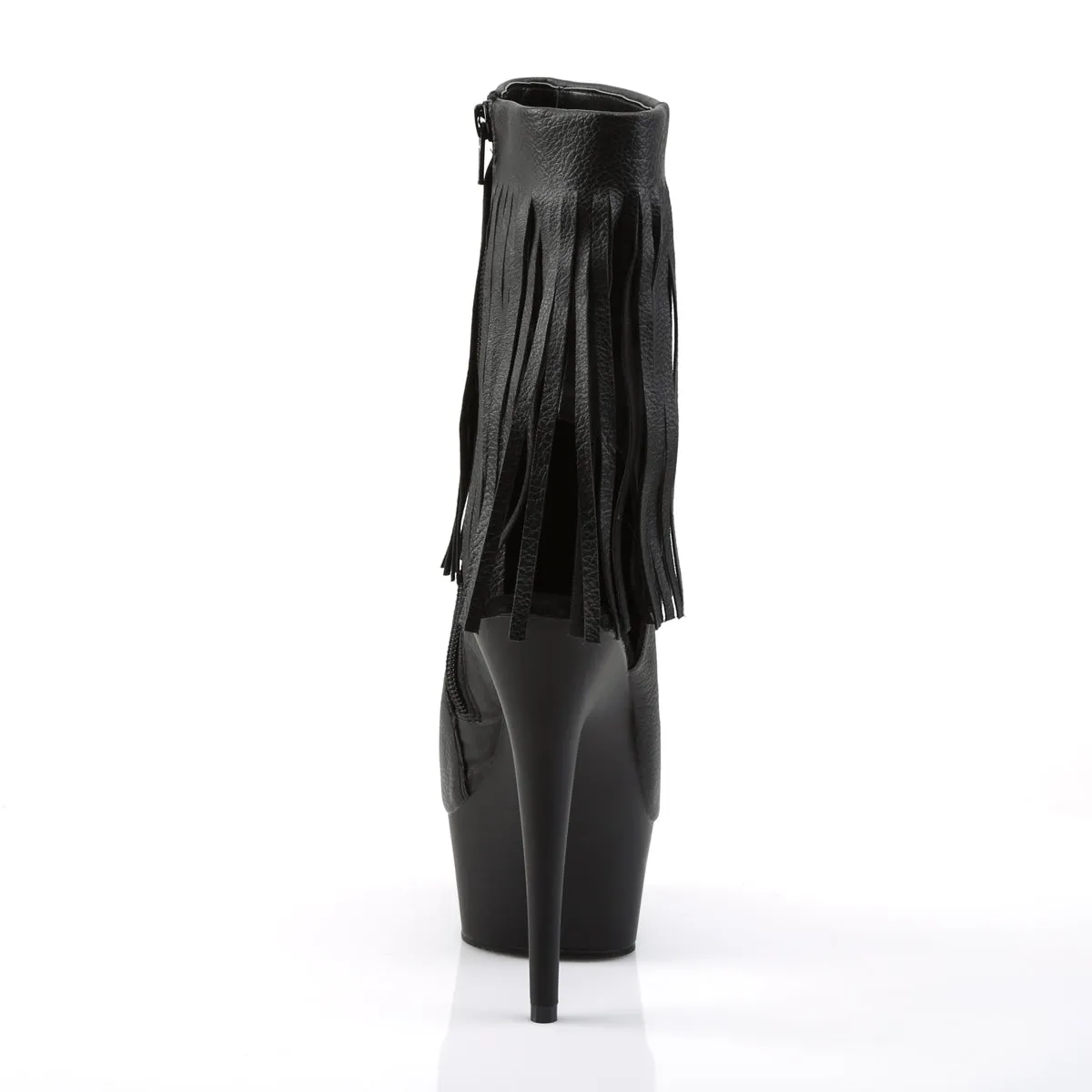 DELIGHT-1019 Pleaser Black Faux Leather Sexy Platform Shoes (Pole Dancing Heels)