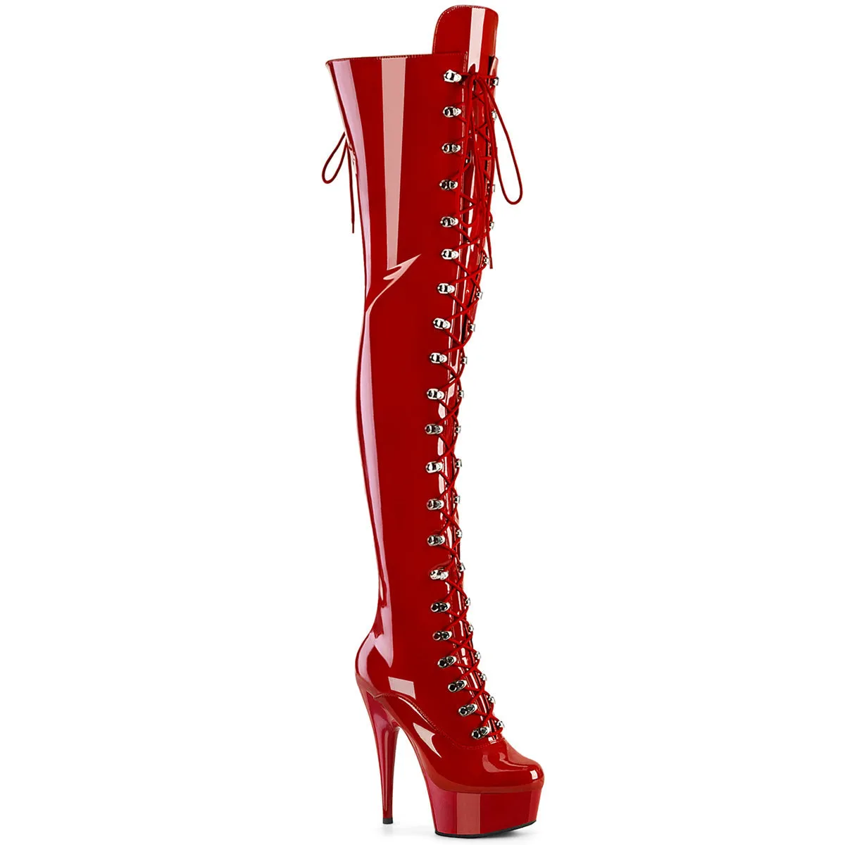 DELIGHT-3022 Pleaser Red Sexy Platform Shoes (Pole Dancing Heels)