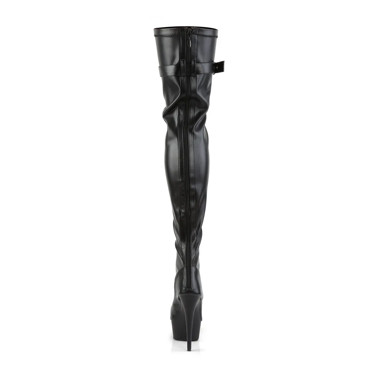 DELIGHT-3025 Pleaser Black Faux Leather Sexy Platform Shoes (Pole Dancing Heels)