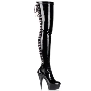 DELIGHT-3063 Pleaser Black Patent Sexy Platform Shoes (Pole Dancing Heels)