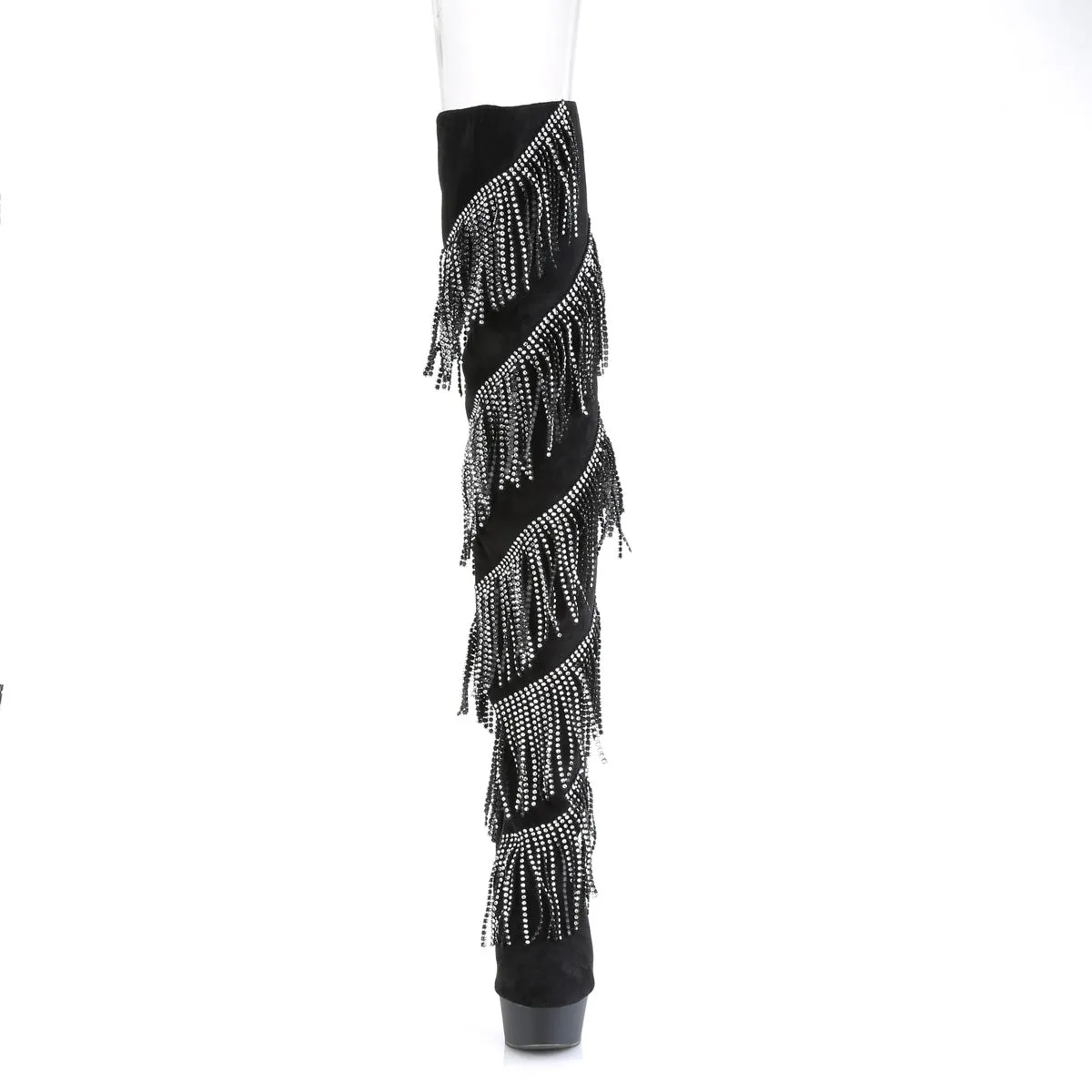 DELIGHT-3065 Pleaser Black Faux Suede Sexy Platform Shoes (Pole Dancing Heels)