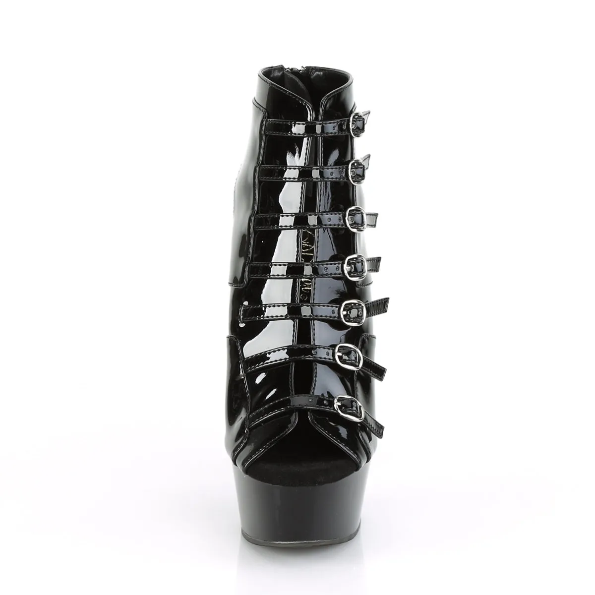 DELIGHT-600-11 Pleaser Black Patent Sexy Platform Shoes (Pole Dancing Heels)