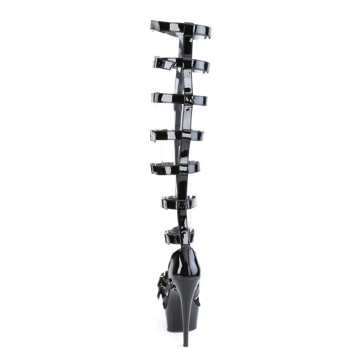 DELIGHT-600-46 Pleaser Black Patent Sexy Platform Shoes (Pole Dancing Heels)
