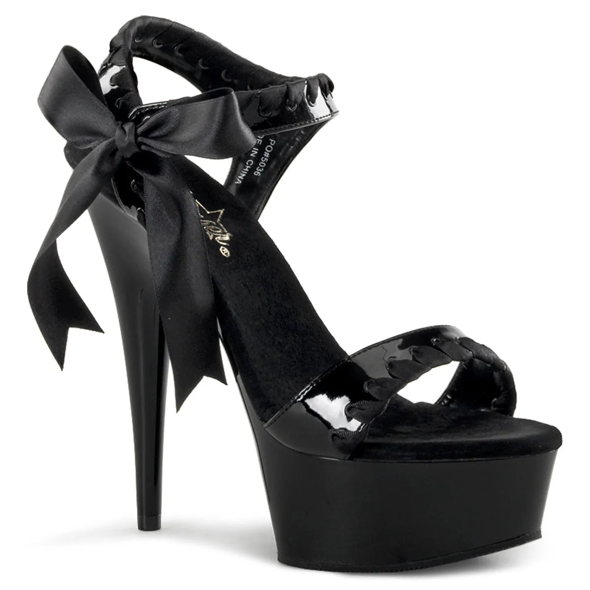 DELIGHT-615 Pleaser Black Sexy Platform Shoes (Pole Dancing Heels)