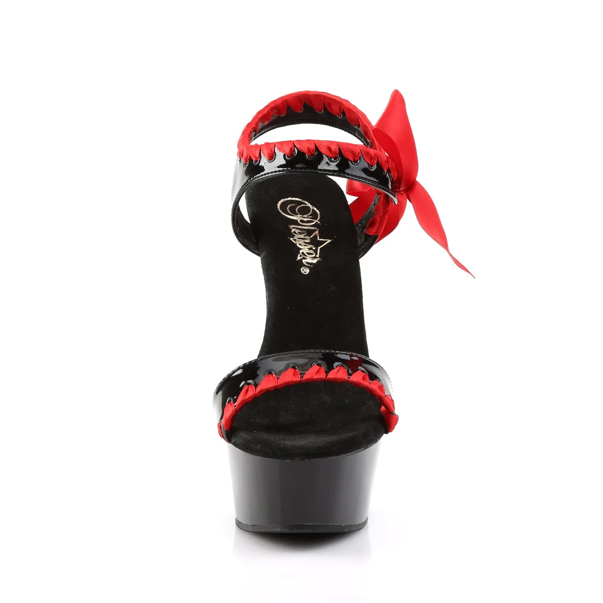 DELIGHT-615 Pleaser Black/Red Sexy Platform Shoes (Pole Dancing Heels)
