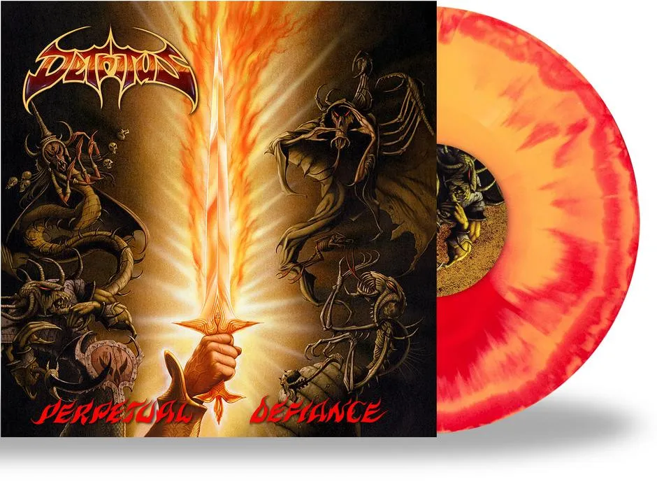 DETRITUS - PERPETUAL DEFIANCE (*NEW-FIRE SPLATTER VINYL, 2020, Retroactive) Classic Metallica-styled Thrash to perfection !!!OPEN COPY!!!