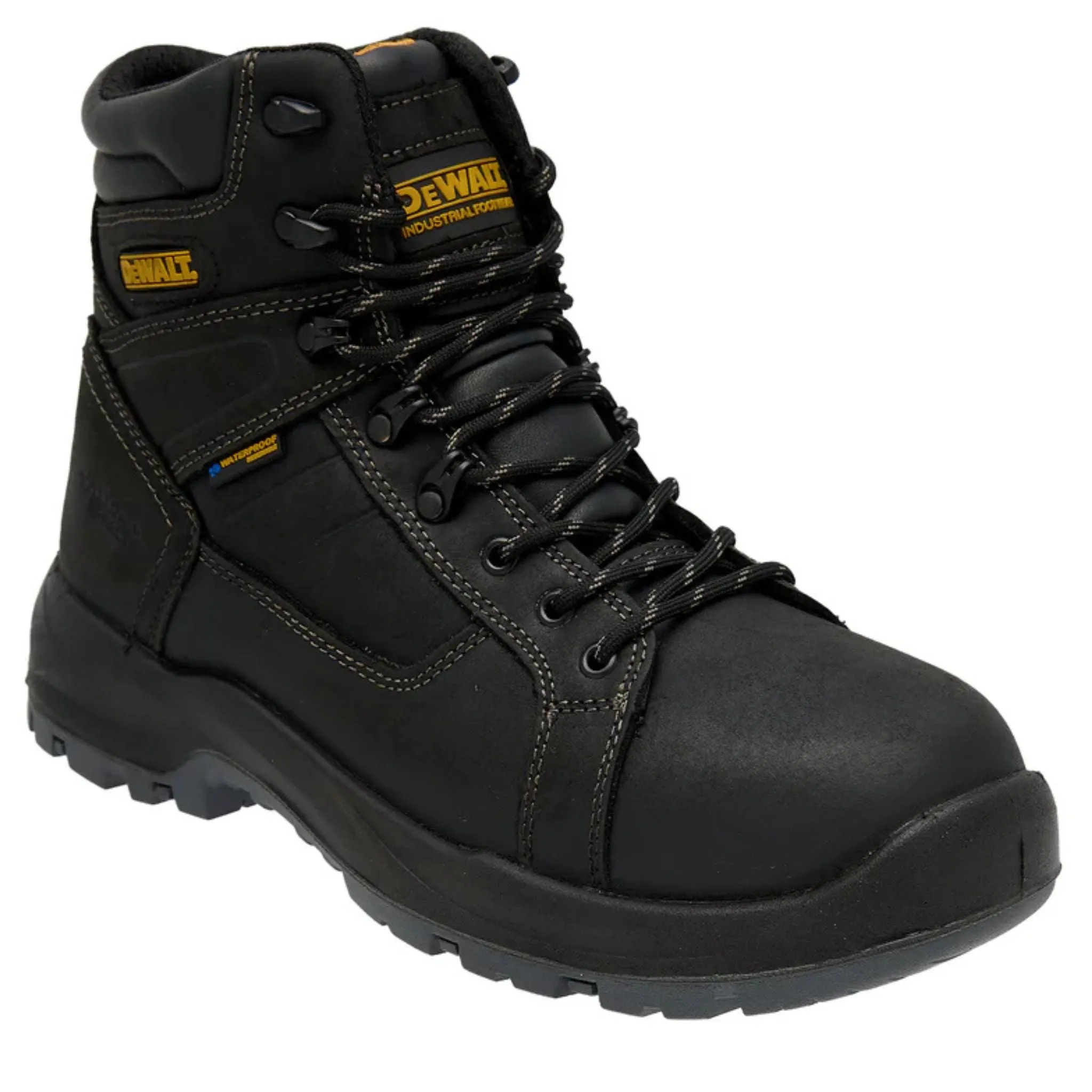 DEWALT Men's DXWP10080 Wheeler Black Waterproof Steel Toe Safety Work Boots