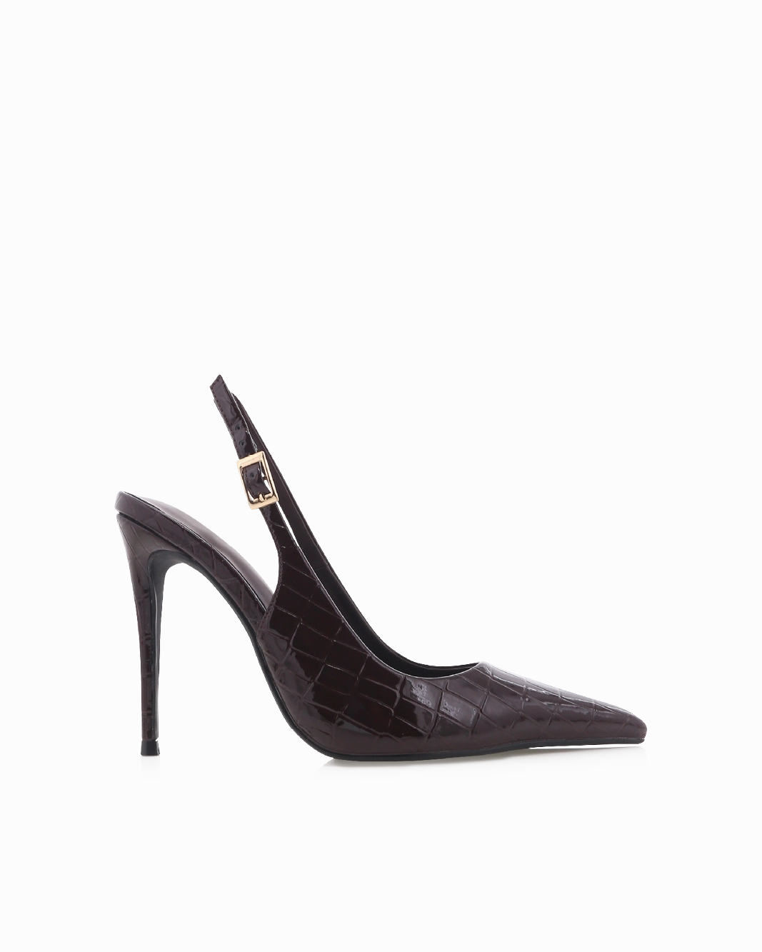 Pointed Boots Rain Guard GIOVINA - DARK CACAO PATENT CROC