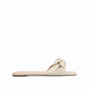 DIANAH SLIDE SANDALS IN VEGAN LEATHER Classic Summer Shoes