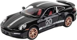 DIE-CAST CAR 1:32 PORCHE TURBO 911 DIECAST METAL PULLBACK TOY CAR WITH OPENABLE DOORS, LIGHT MUSIC BOYS GIFTS TOYS FOR KIDS{MULTICOLOR}