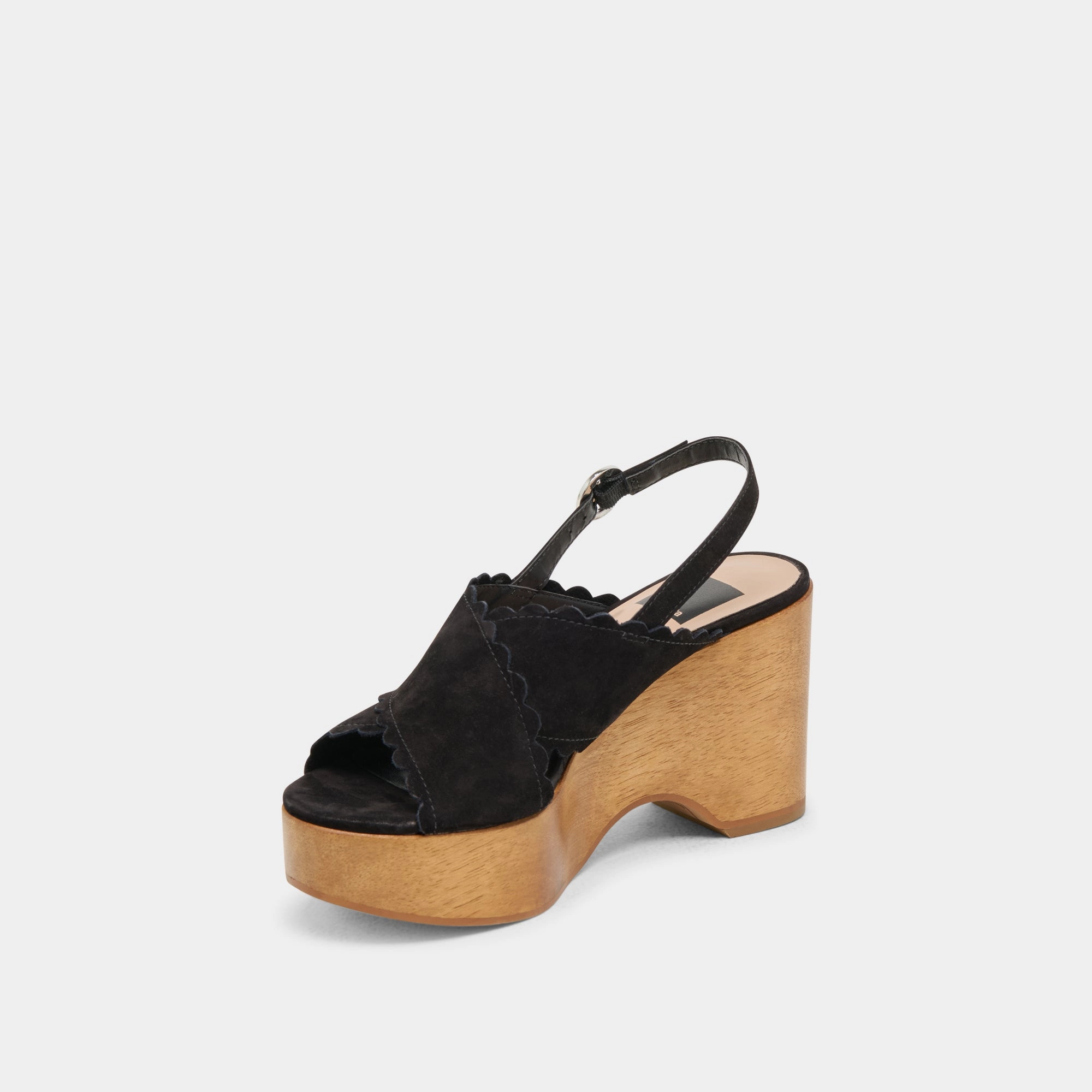 DILION WEDGES BLACK NUBUCK premium design Wedge Style