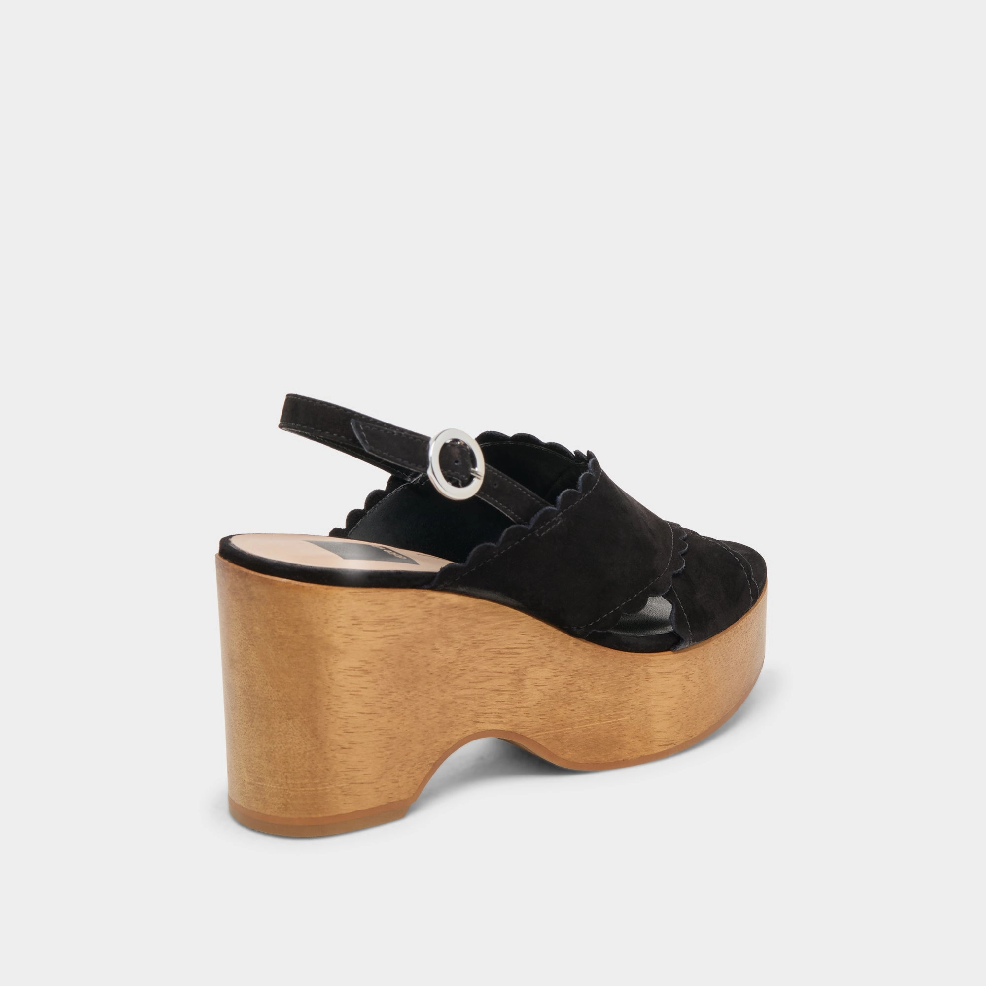 Minimalist Style Birthday Glow DILION WEDGES BLACK NUBUCK