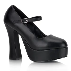DOLLY-50 DemoniaCult Black Vegan Leather Sexy Women's Heels & Platform Shoes (Alternative Footwear)
