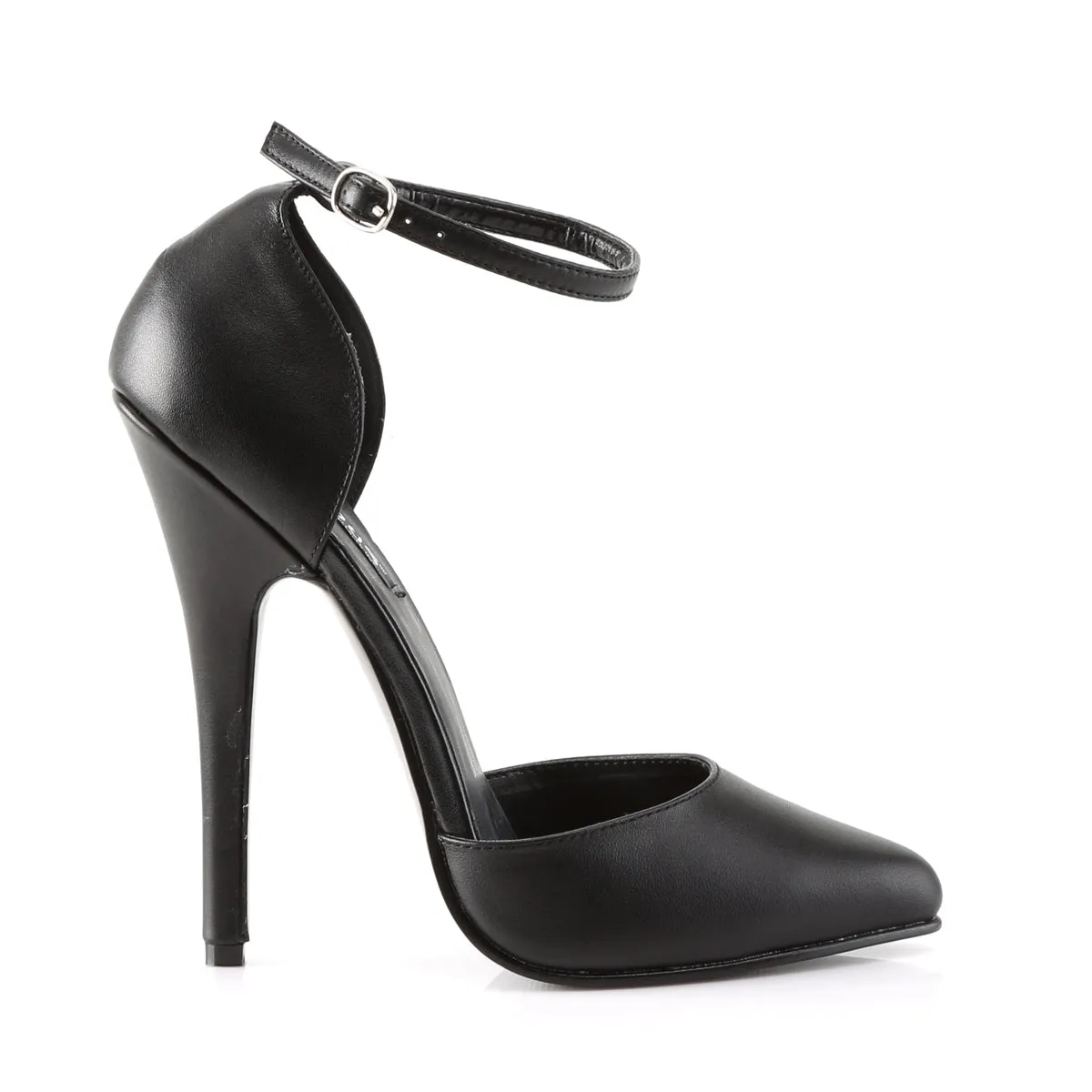 DOMINA-402 Killer Heels Devious Single Soles Blk Leather