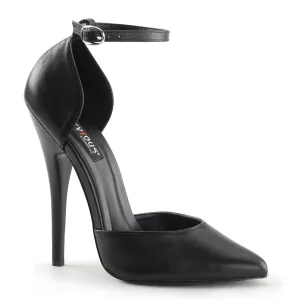 DOMINA-402 Killer Heels Devious Single Soles Blk Leather