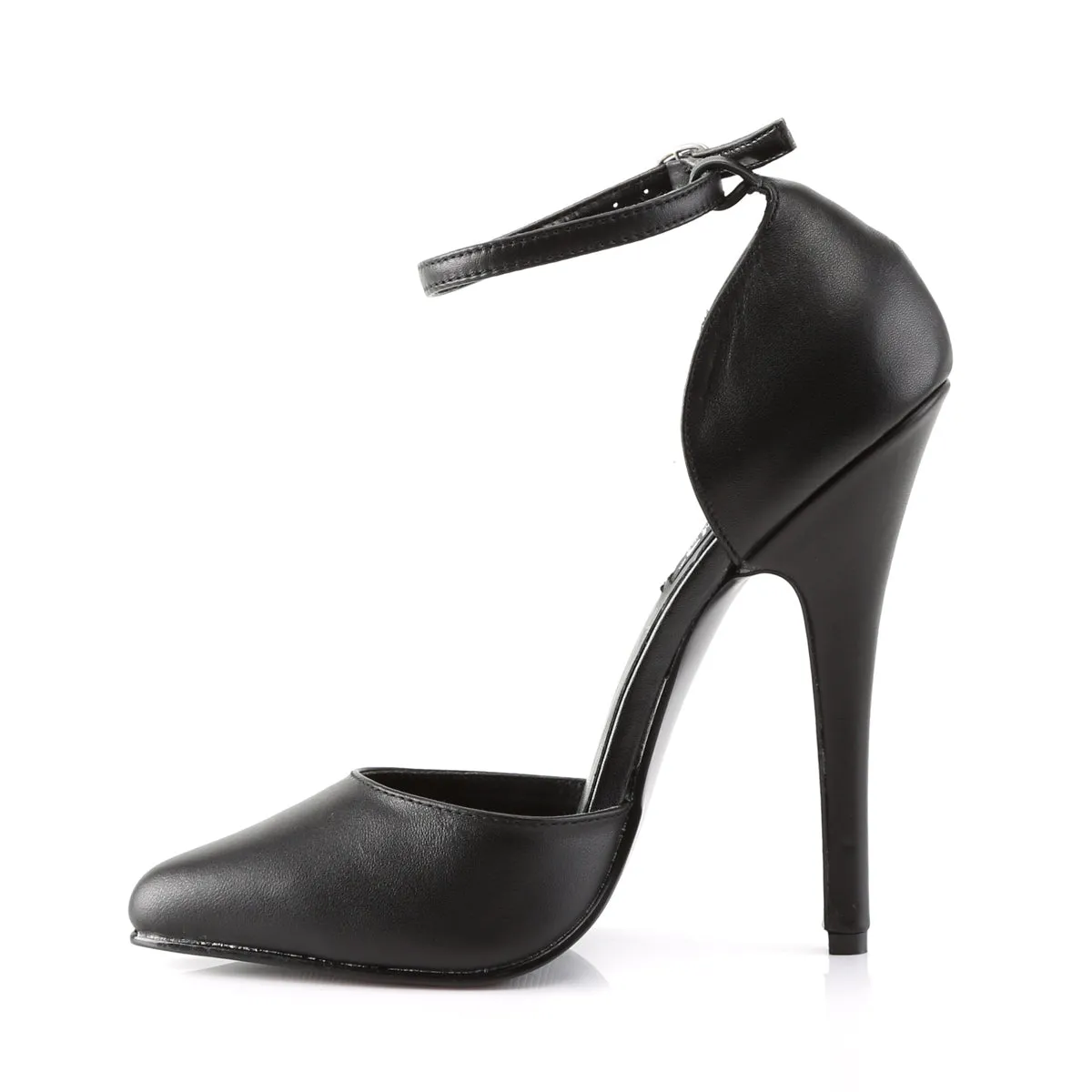 DOMINA-402 Killer Heels Devious Single Soles Blk Leather