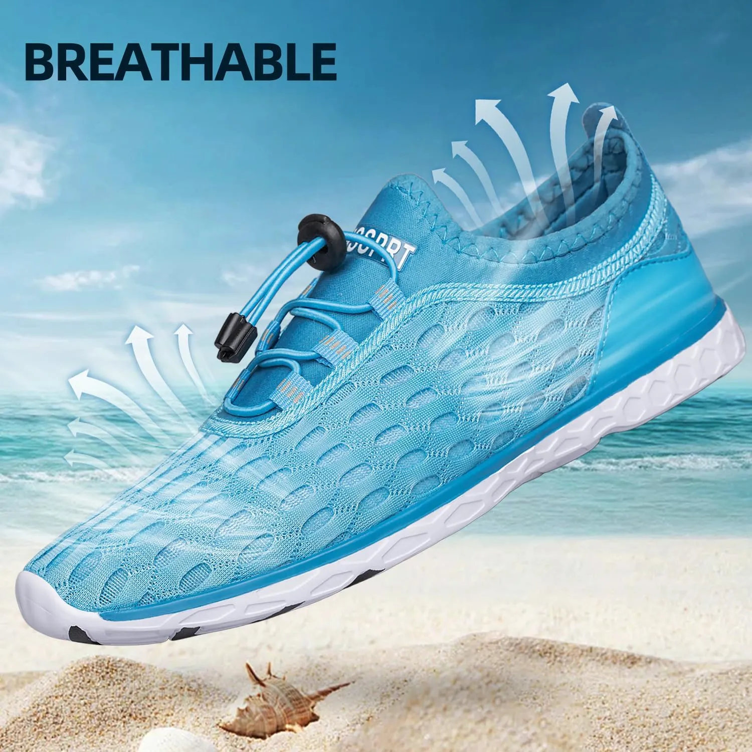 DOUSSPRT Women's Water Shoes Quick Drying Sports Aqua Shoes