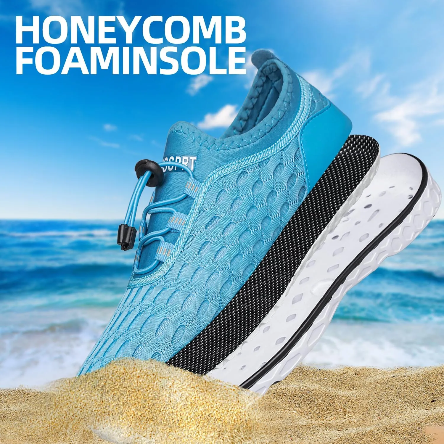 DOUSSPRT Women's Water Shoes Quick Drying Sports Aqua Shoes