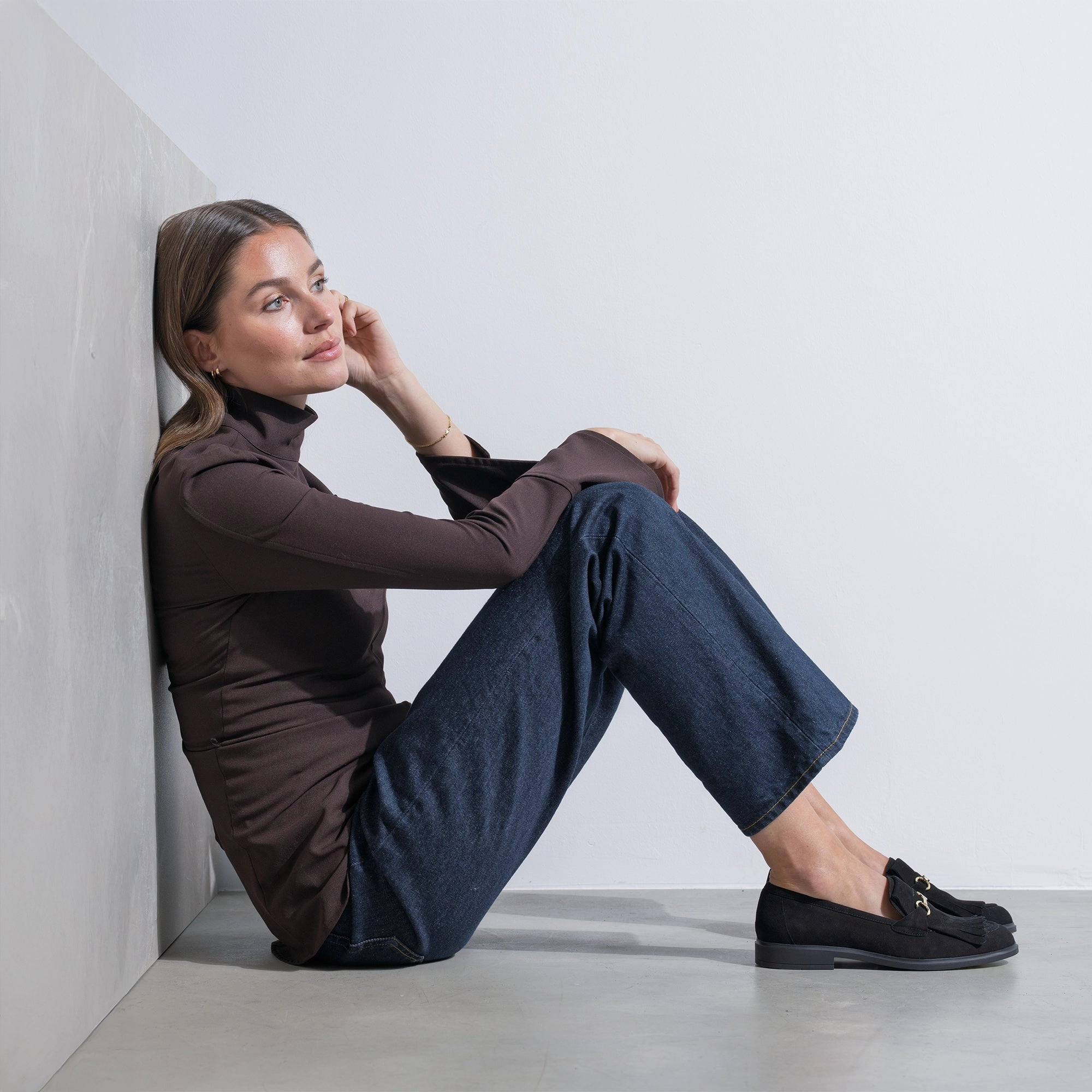 Shear Reducing Liner Vend?me Lave black suede loafers