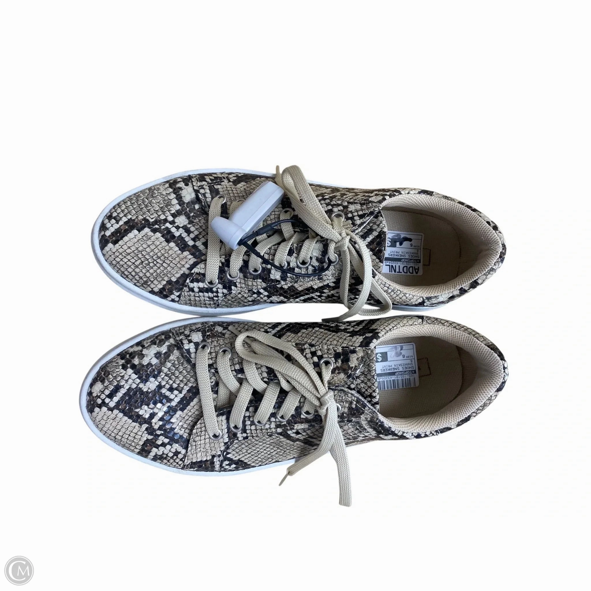 Seamless 3D Knit WideFit Shoes Sneakers By Topshop In Snakeskin Print, Size: 6