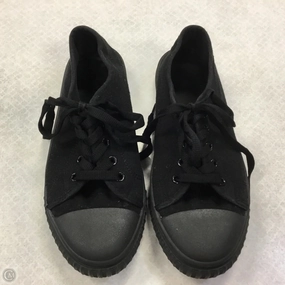 Shoes Sneakers By Clothes Mentor In Black, Size: 7.5 Micro Perforated Tongue