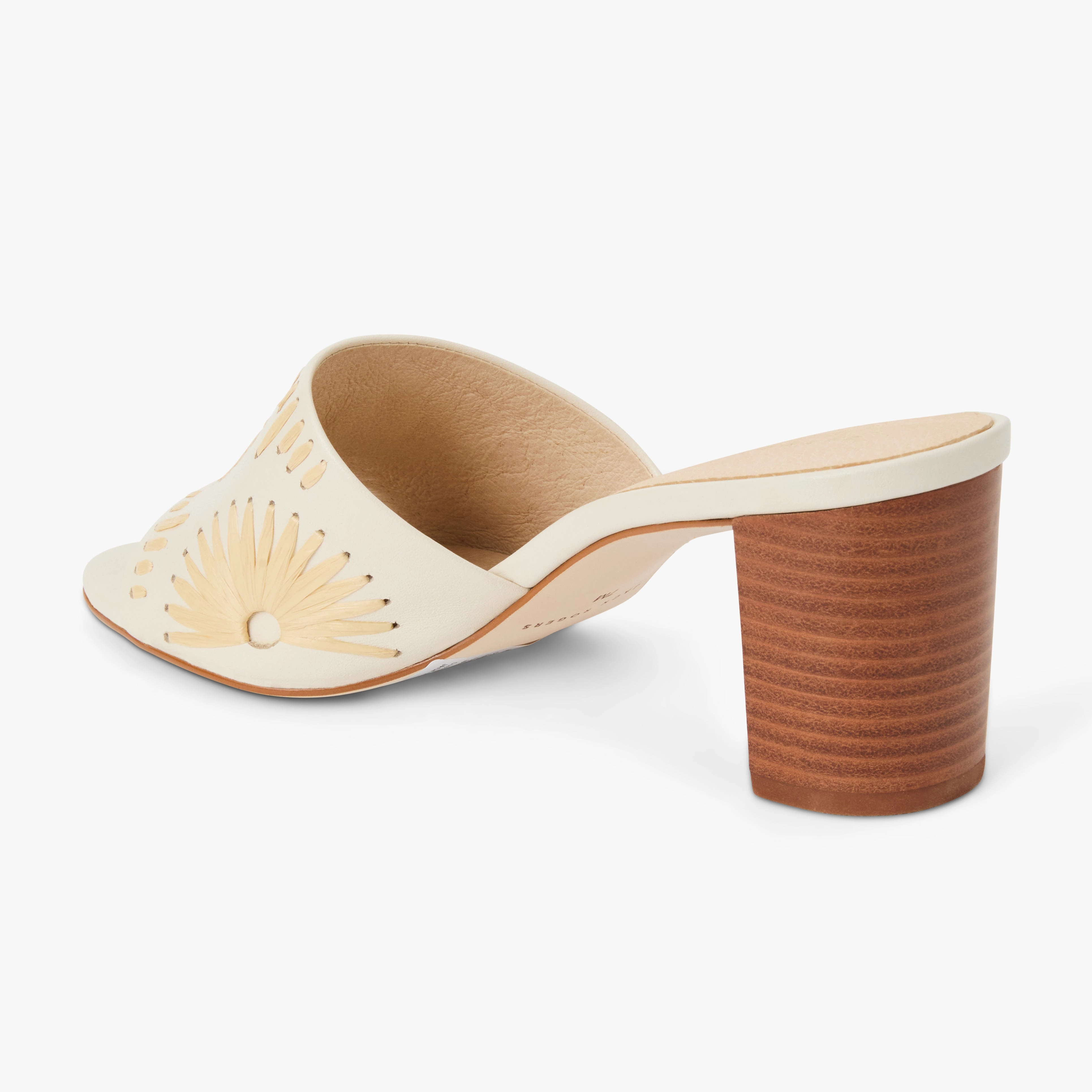 Susie Leather & Raffia Sandal Heel Stability Posts